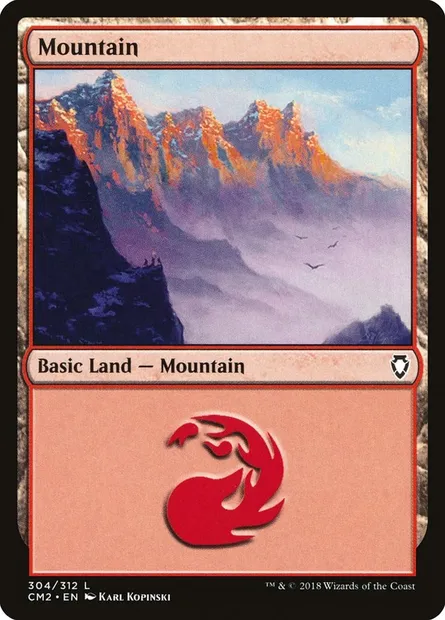 Mountain, Magic card CM2 304 — Commander Anthology Volume II set