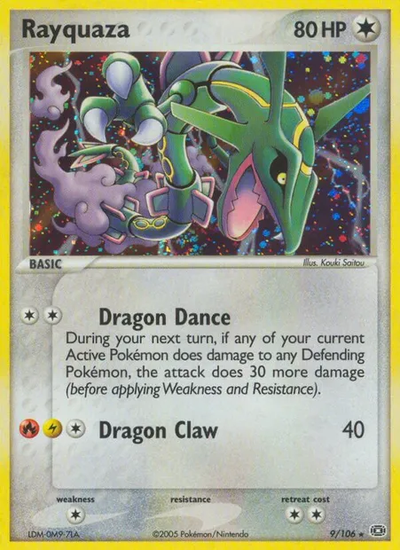 Rayquaza, Pokémon card EM 9 — Emerald set