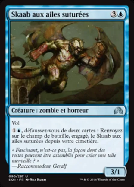 Skaab aux ailes suturées, carte Magic SOI 90 — extension Ténèbres sur Innistrad