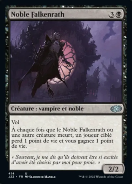 Noble Falkenrath, carte Magic J22 414 — extension Jumpstart 2022