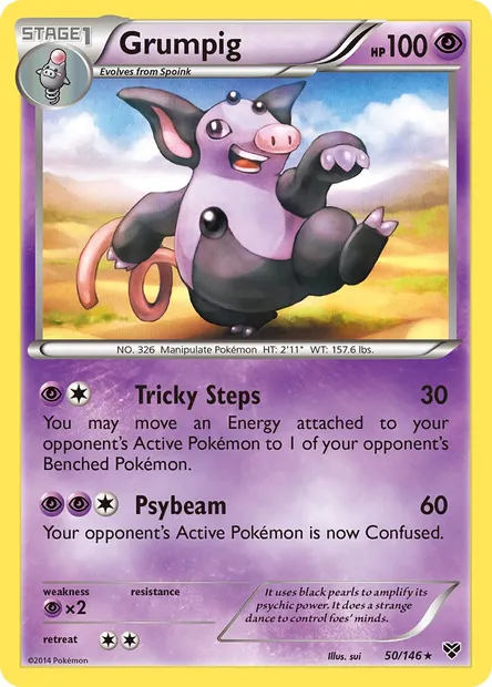 Grumpig, Pokémon card XY 50 — XY set