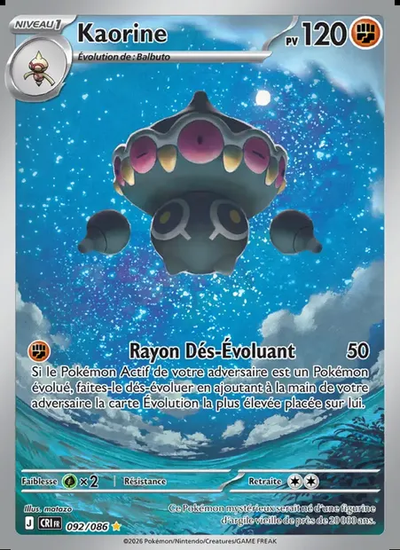 Kaorine, carte Pokémon CRI 092 — extension Chaos Ascendant