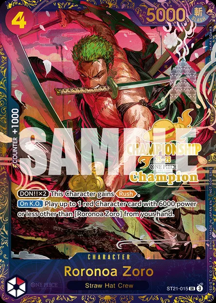Roronoa Zoro, One Piece card ST21-015 — GEAR5 set