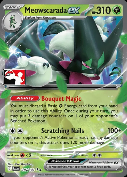Meowscarada ex, Pokémon card PPS 015 — Play! Pokémon Prize Pack Series set