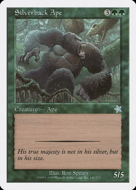 Silverback Ape, Magic card S99 141 — Starter 1999 set