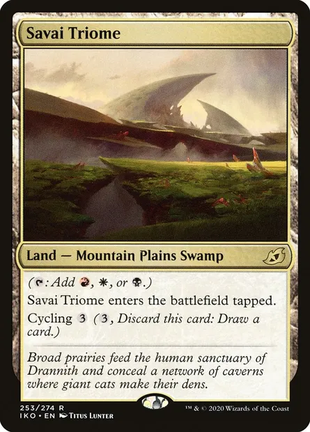 Savai Triome, Magic card IKO 253 — Ikoria: Lair of Behemoths set