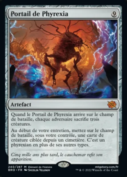 Portail de Phyrexia, carte Magic BRO 240 — extension La Guerre Fratricide