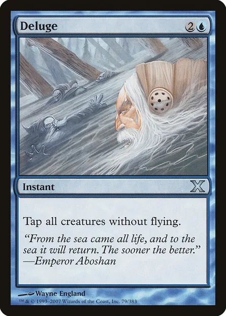 Deluge, Magic card 10E 79 — Tenth Edition set