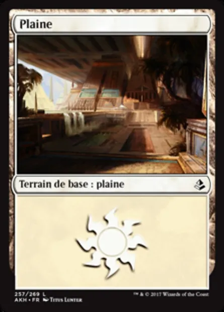 Plaine, carte Magic AKH 257 — extension Amonkhet