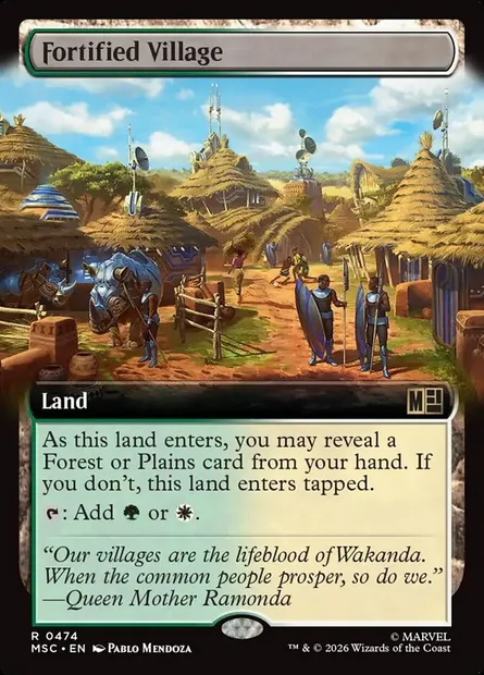 Fortified Village, Magic card MSC 474 — Marvel Super Heroes Commander set