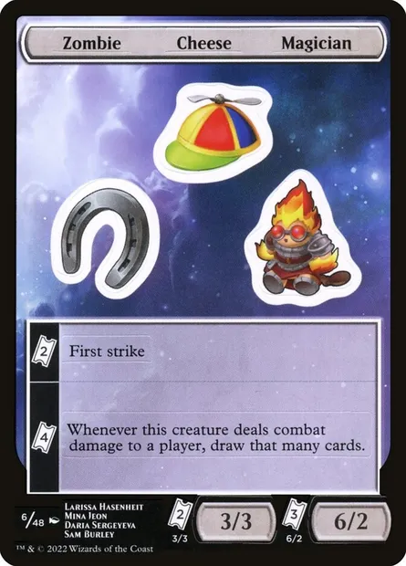 Zombie Cheese Magician, Magic card SUNF 6 — Unfinity Sticker Sheets set