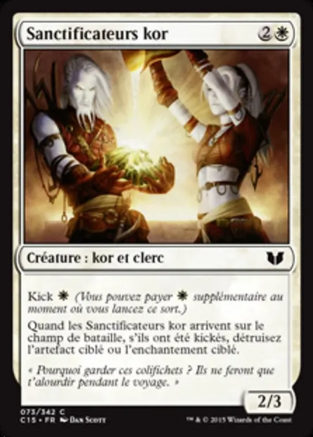 Sanctificateurs kor, carte Magic C15 73 — extension Commander 2015