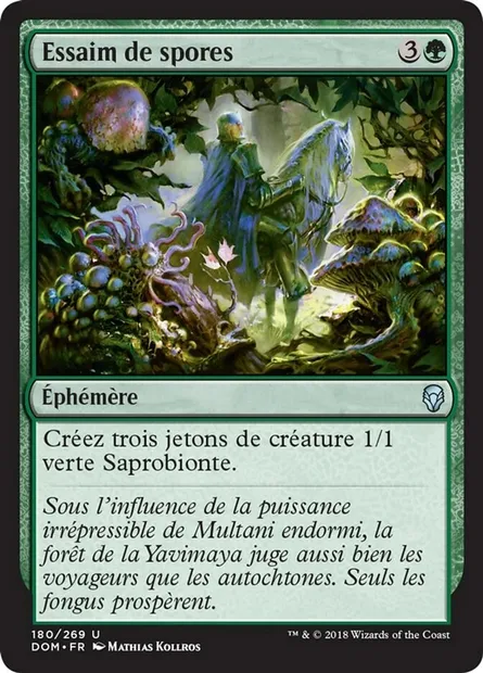 Essaim de spores, carte Magic DOM 180 — extension Dominaria