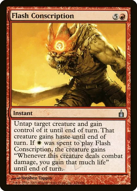 Flash Conscription, Magic card RAV 124 — Ravnica: City of Guilds set