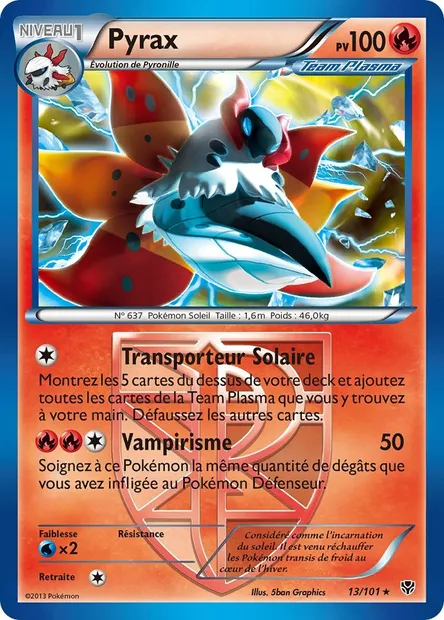 Pyrax, carte Pokémon PLB 13 — extension Explosion Plasma