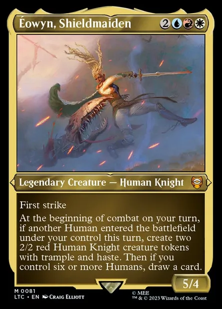 Éowyn, Shieldmaiden, Magic card LTC 81 — Tales of Middle-earth Commander set