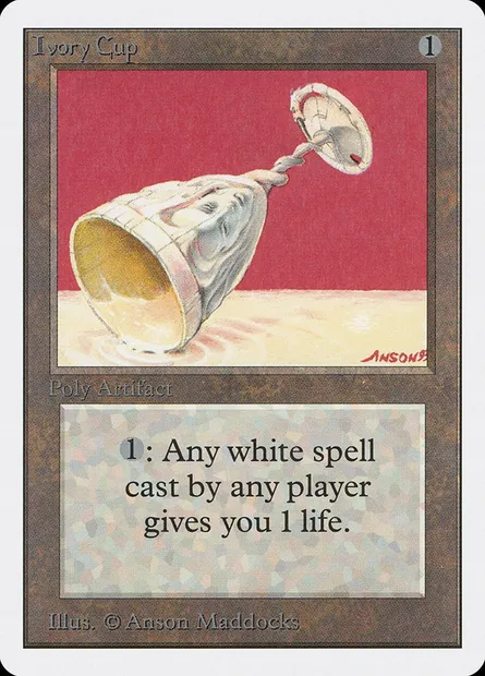 Ivory Cup, Magic card 2ED 252 — Unlimited Edition set