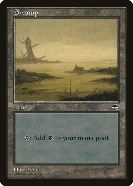 Swamp, Magic card TMP 342 — Tempest set