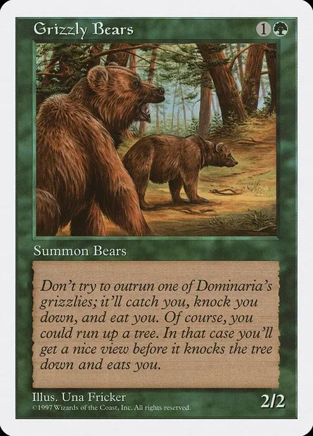 Grizzly Bears, Magic card 5ED 301 — Fifth Edition set