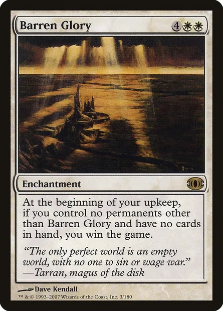 Barren Glory, Magic card FUT 3 — Future Sight set