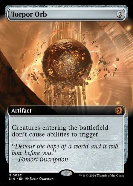 Torpor Orb, Magic card BIG 92 — The Big Score set