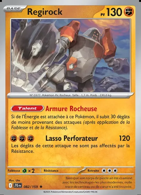Regirock, carte Pokémon JTG 082 — extension Aventures Ensemble