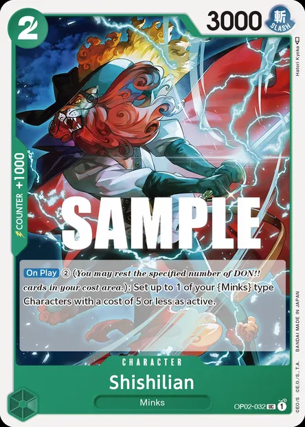 Shishilian, carte One Piece OP02-032 — extension PARAMOUNT WAR