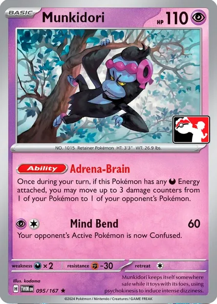 Munkidori, Pokémon card PPS 095-2 — Play! Pokémon Prize Pack Series set
