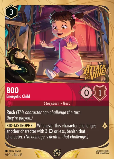 Boo - Energetic Child, Disney Lorcana card PD1-006 — PD1 set