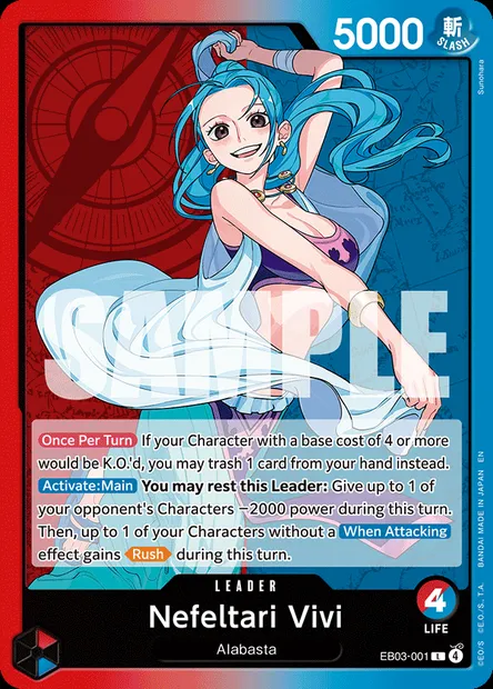Nefeltari Vivi, One Piece card EB03-001 — ONE PIECE HEROINES EDITION set