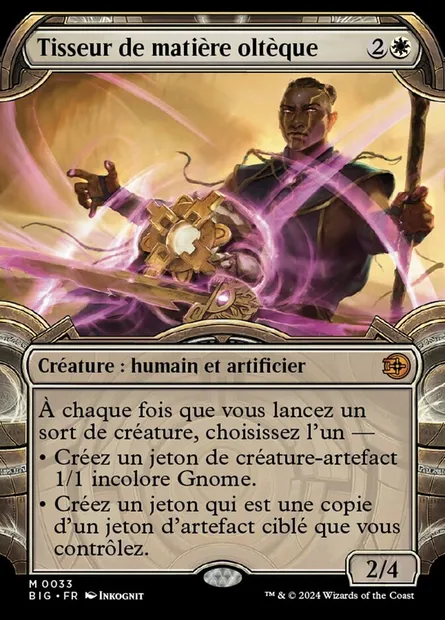 Tisseur de matière oltèque, carte Magic BIG 33 — extension The Big Score