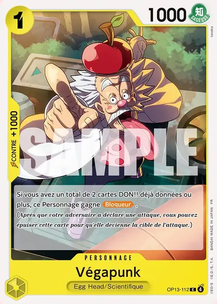Végapunk, carte One Piece OP13-112 — extension SUCCESSEURS