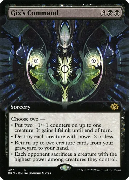 Gix's Command, Magic card BRO 327 — The Brothers' War set