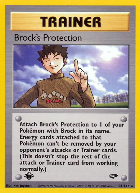 Brock's Protection, carte Pokémon GC 101 — extension Gym Challenge