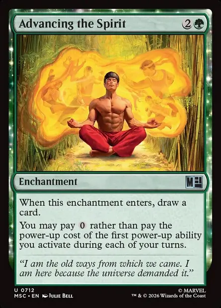 Advancing the Spirit, Magic card MSC 712 — Marvel Super Heroes Commander set