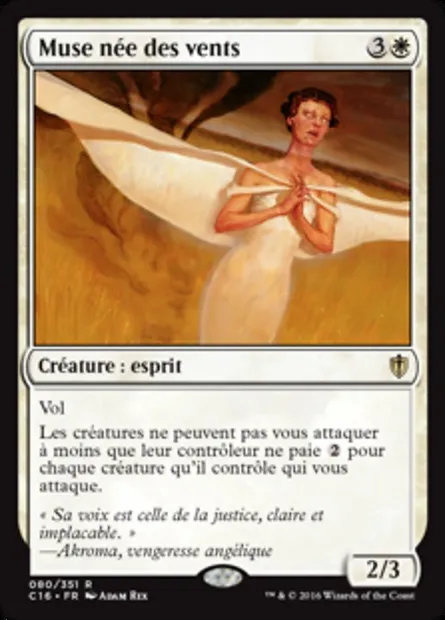 Muse née des vents, carte Magic C16 80 — extension Commander 2016