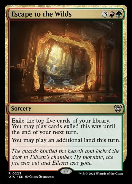 Escape to the Wilds, Magic card OTC 223 — Outlaws of Thunder Junction Commander set