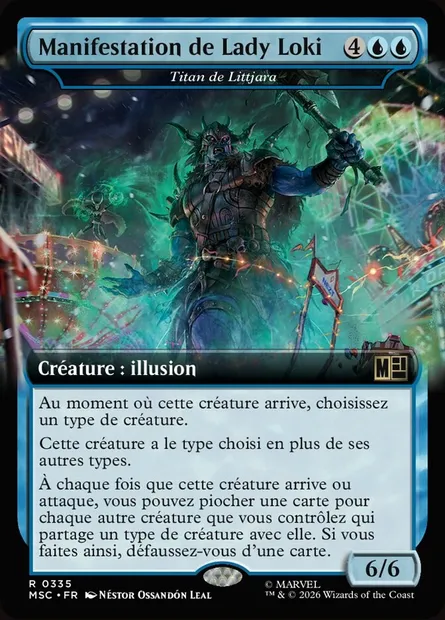 Titan de Littjara, carte Magic MSC 335 — extension Marvel Super Heroes Commander