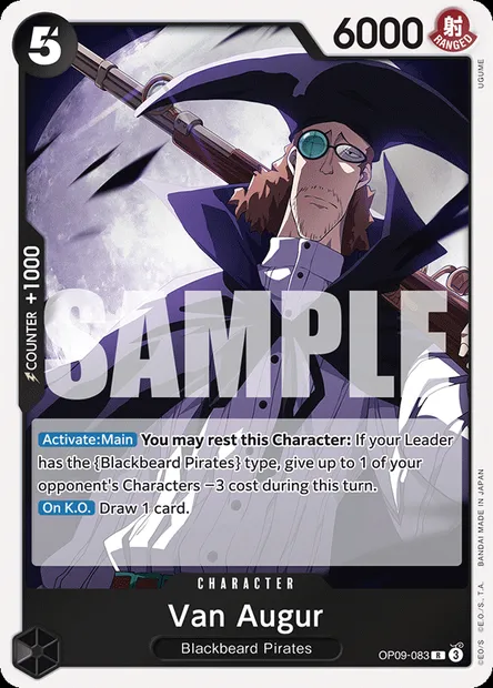 Van Augur, One Piece card OP09-083 — EMPERORS IN THE NEW WORLD set