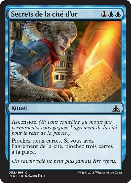 Secrets de la cité d'or, carte Magic RIX 52 — extension Les combattants d'Ixalan