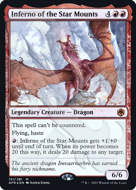 Inferno of the Star Mounts, Magic card PAFR 151a — Adventures in the Forgotten Realms Promos set