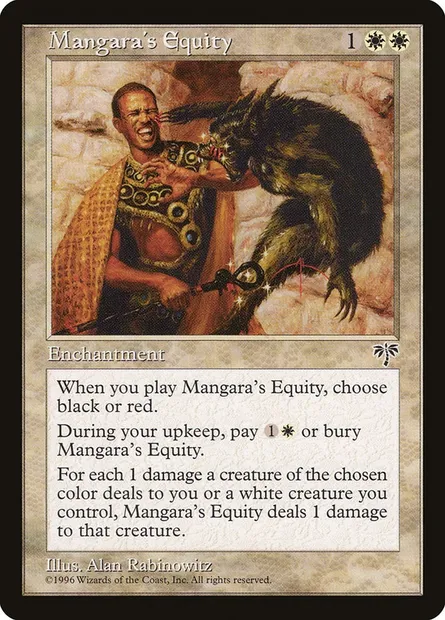 Mangara's Equity, Magic card MIR 26 — Mirage set