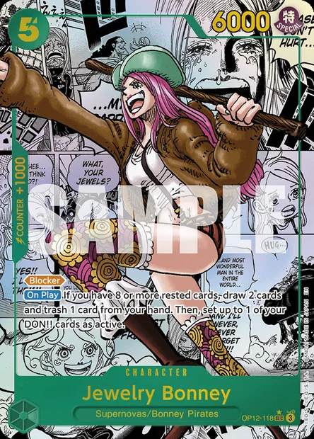 Jewelry Bonney, One Piece card OP12-118 — LEGACY OF THE MASTER set