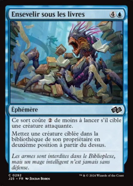 Ensevelir sous les livres, carte Magic J25 292 — extension Foundations Jumpstart
