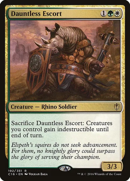Dauntless Escort, Magic card C16 192 — Commander 2016 set