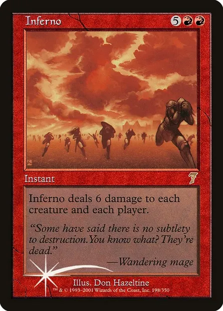 Fournaise, carte Magic 7ED 198★ — extension Septième Edition