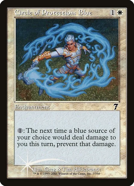 Circle of Protection: Blue, Magic card 7ED 7★ — Seventh Edition set