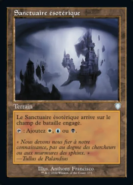 Sanctuaire ésotérique, carte Magic BRC 173 — extension The Brothers' War Commander