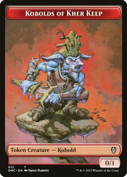Kobolds of Kher Keep, Magic card TONC 12 — Phyrexia: All Will Be One Commander Tokens set