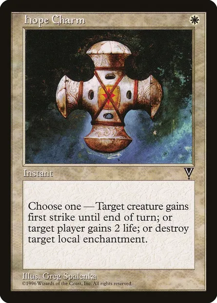 Hope Charm, Magic card VIS 8 — Visions set